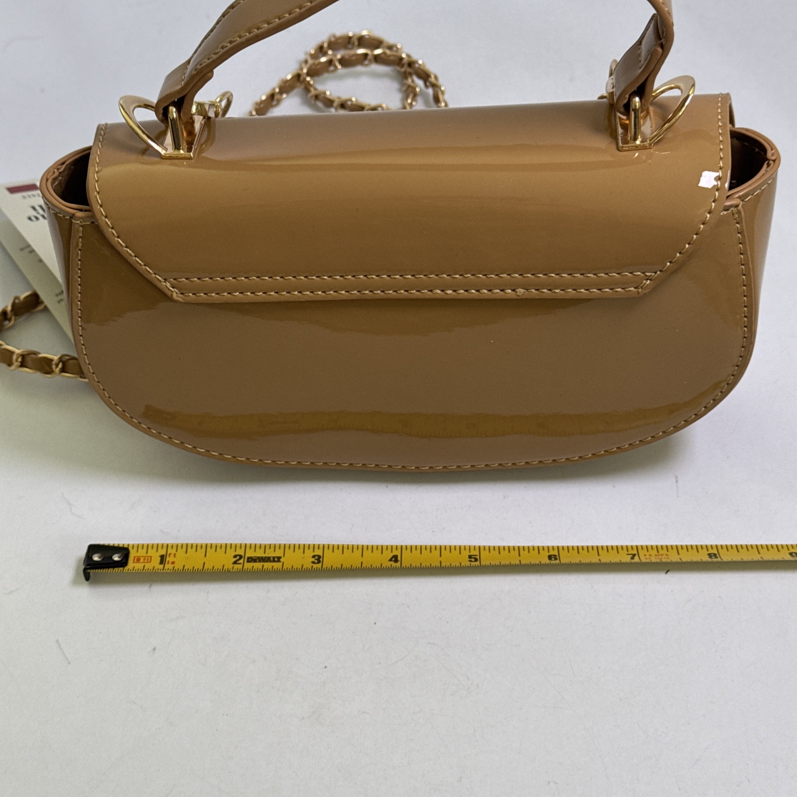 NWT Valentino Orlandi Top Handle and Removable Straps Taupe Small Purse Bag New
