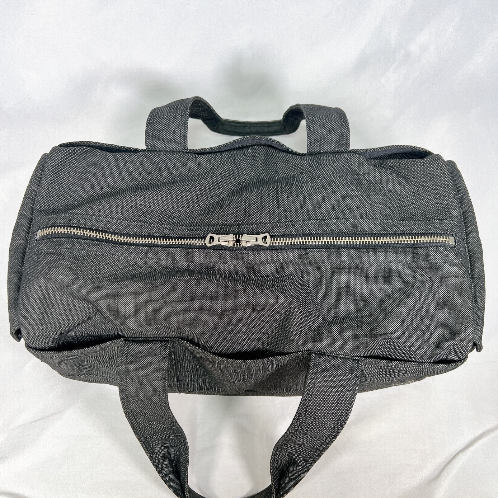 PORTER YOSHIDA SMOKY MINI BOSTON BAG black COTTON NYLON UNISEX GOOD CONDITION