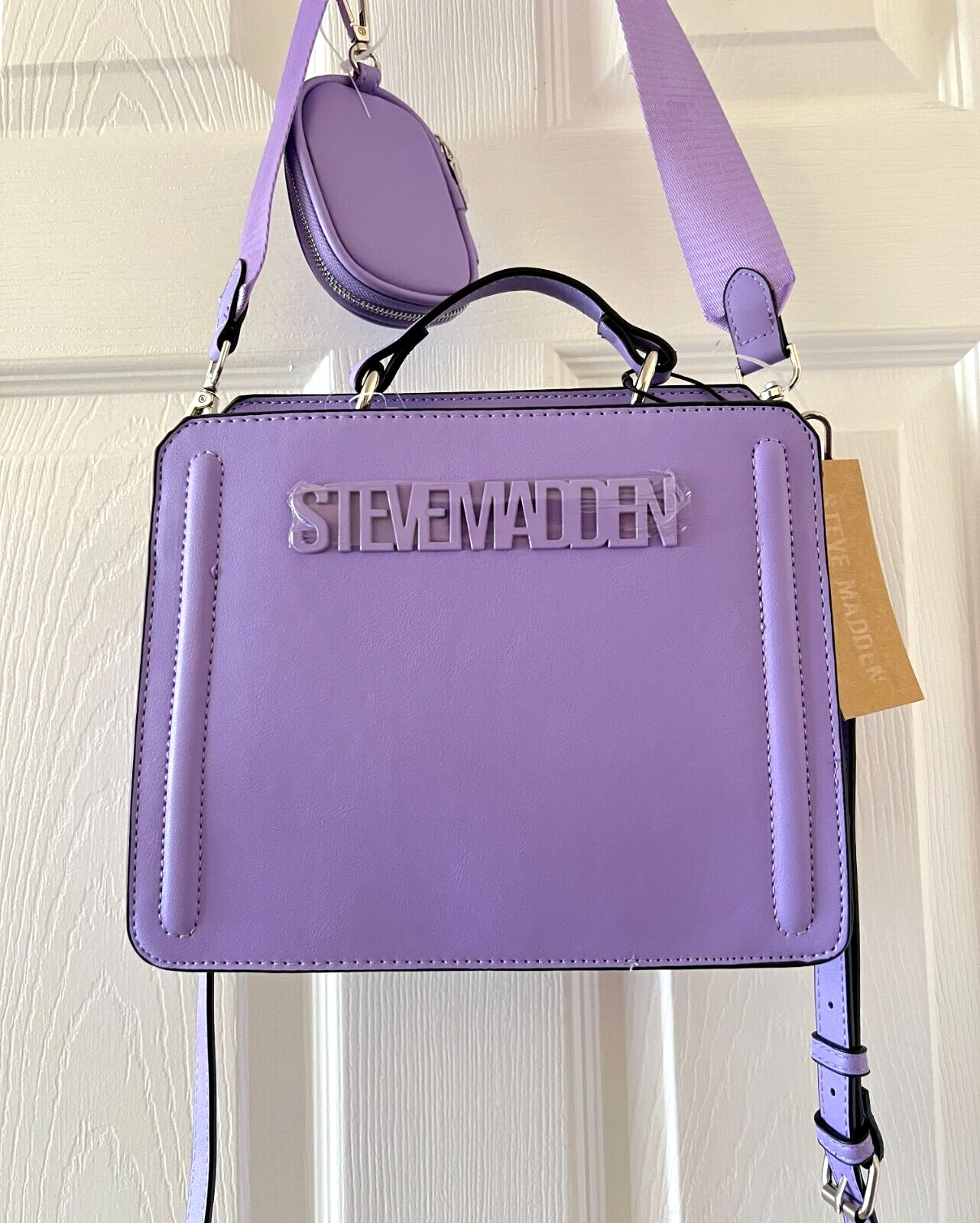 Steve Madden BEVELYN Pink, Mauve Satchel Crossbody Bag w/ pouch NWT Viral Tiktok