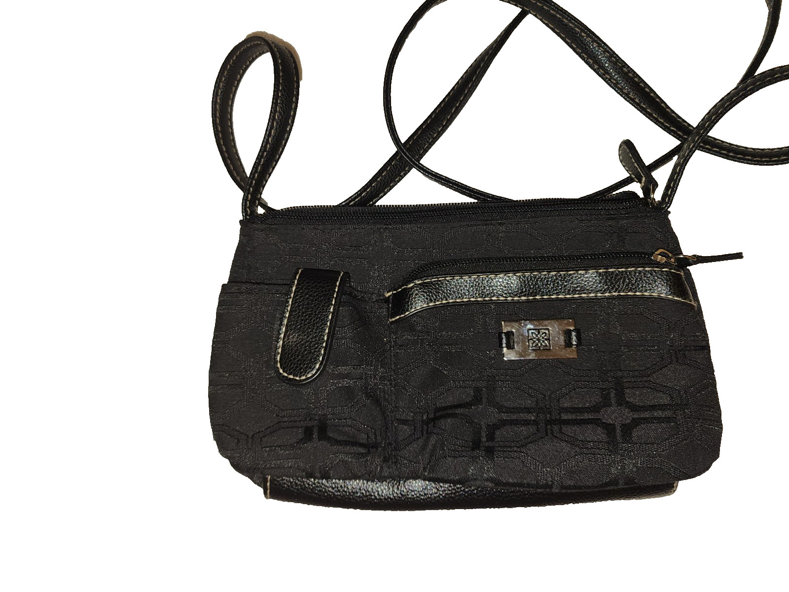 Juicy Couture. Black Crossbody Purse cloth w/manmade trim by Rosetti Handbag￼
