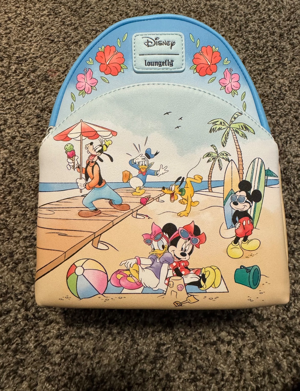 Disney Mickey and Friends at beach Loungefly backpack