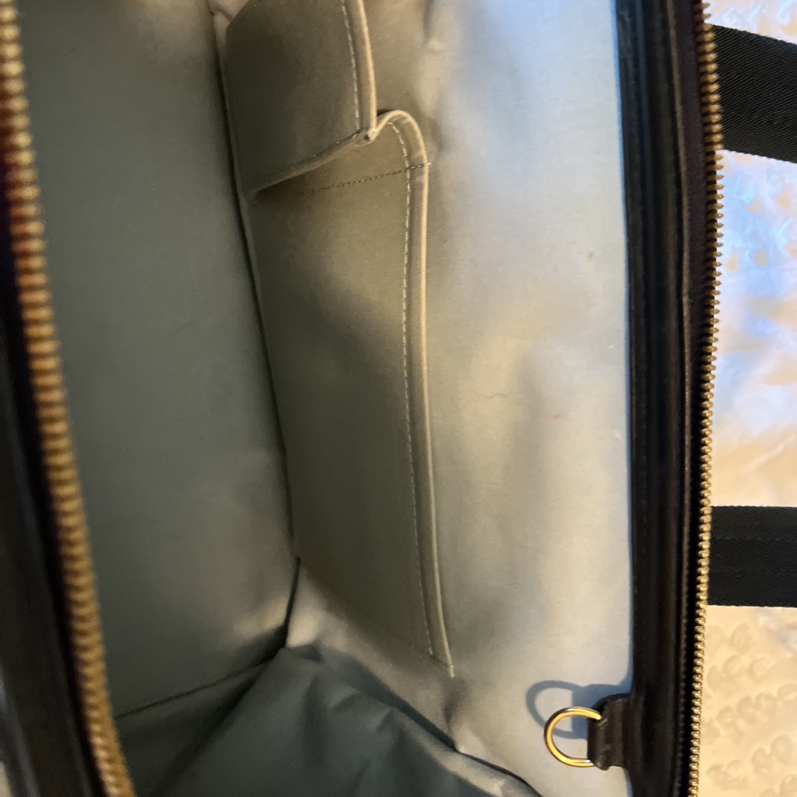 Auth Louis Vuitton Monogram GM Mini Lin Josephine Bag Navy VI0044