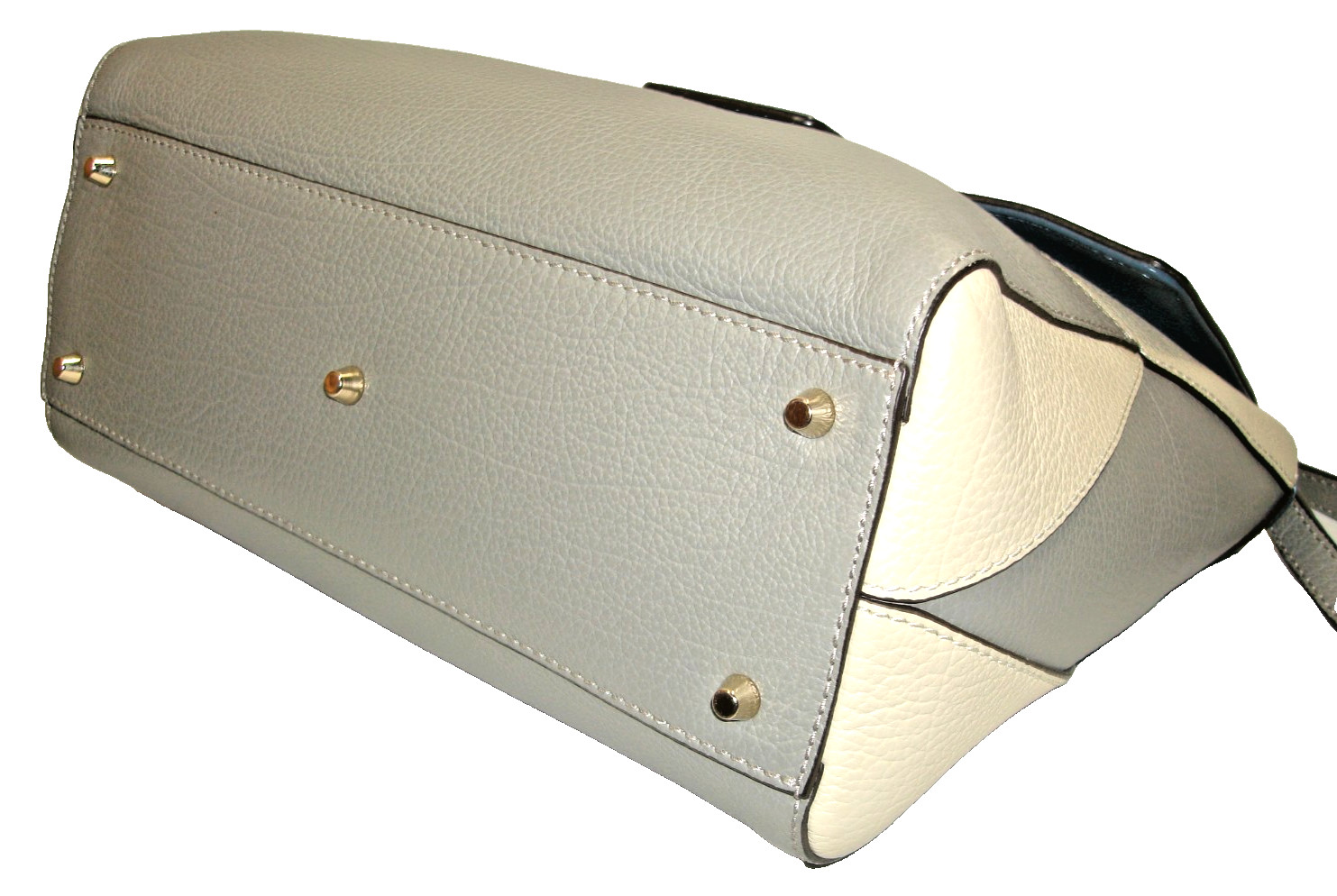 Furla Beautiful Artesia Colorblock Soft Leather Satchel Shoulder Bag MINT!