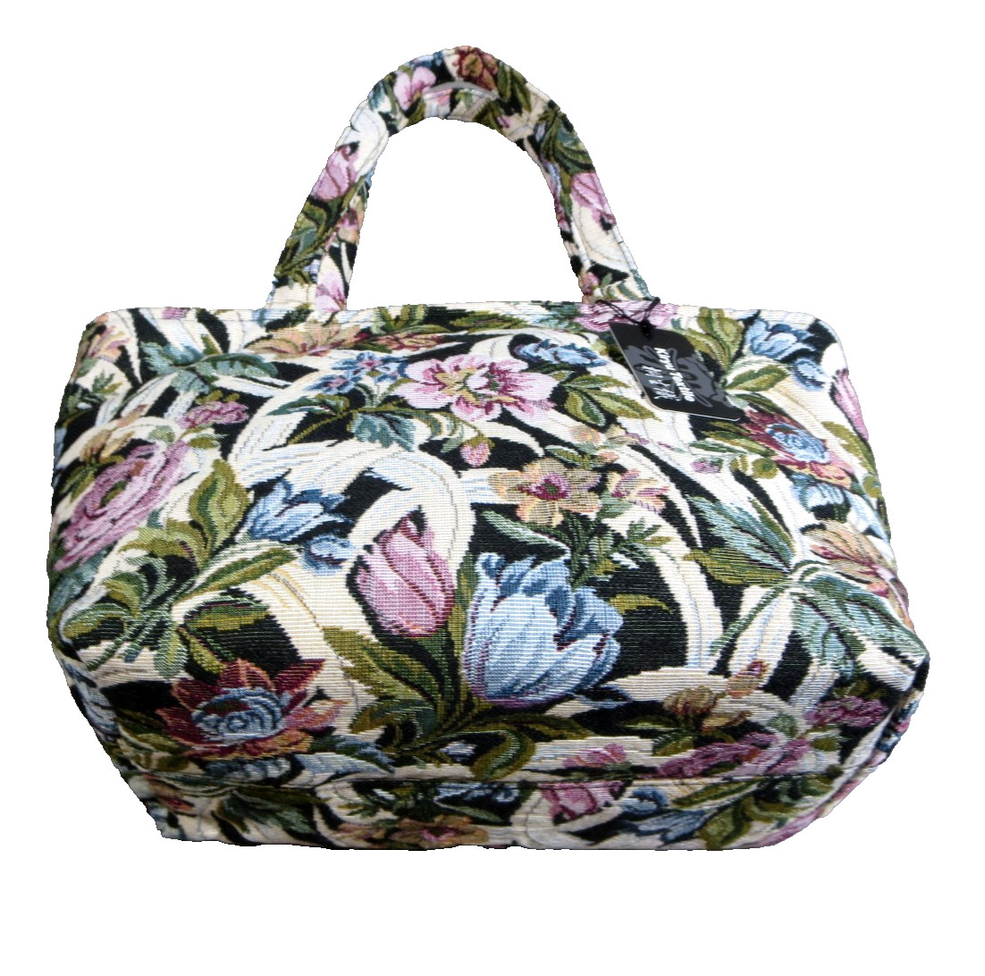 Traditional Kiryu Textile Top Handle Hand Bag Jacquard Weave Made in Japan 102