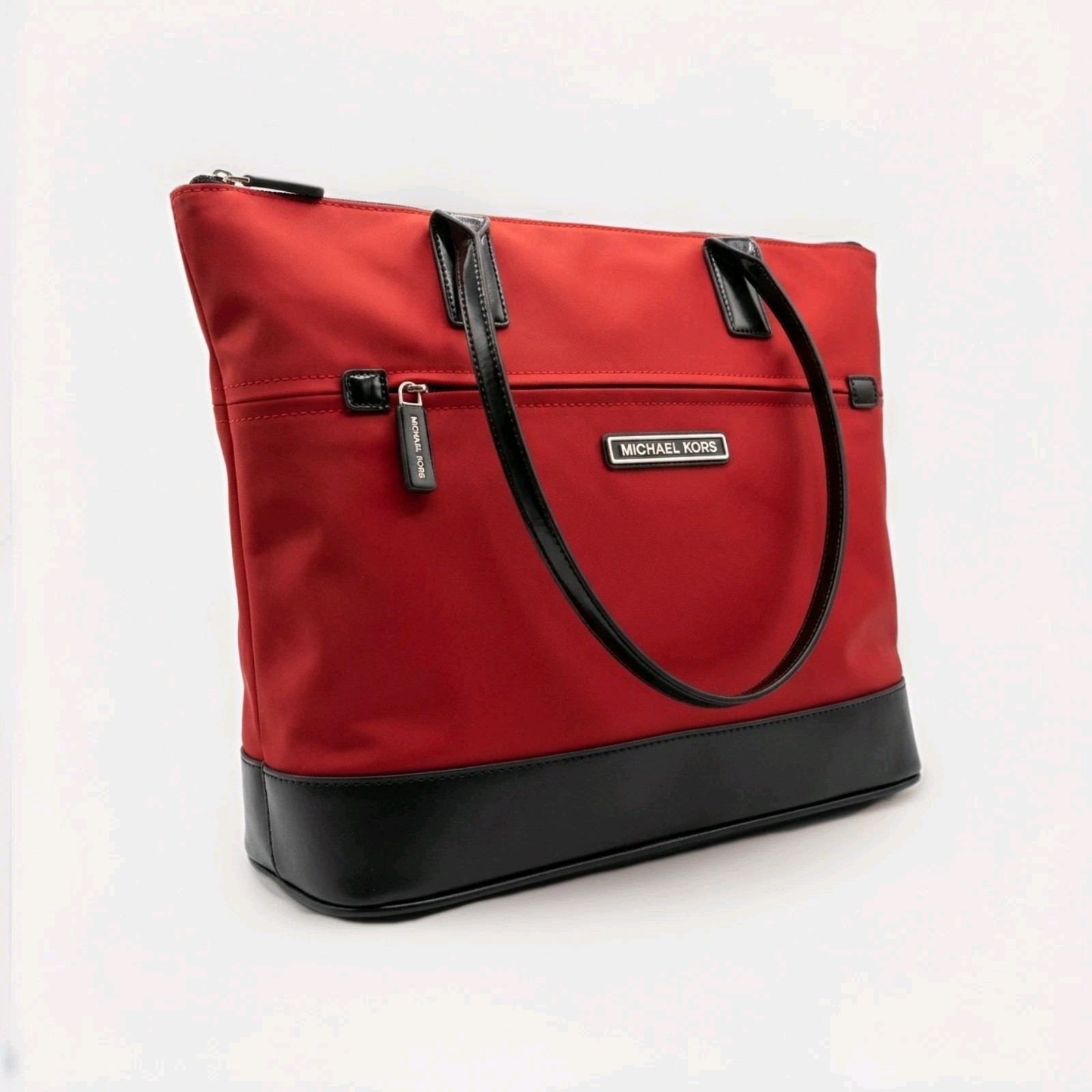 Michael Kors Sport Taping Red Flame Nylon Shoulder Bag Purse AO4067757