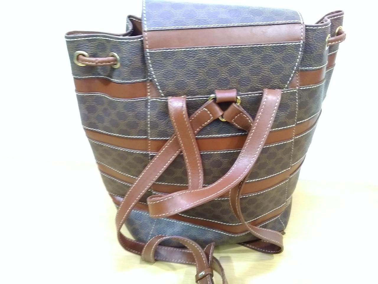 CELINE Mini Backpack with Macadam Pattern Used