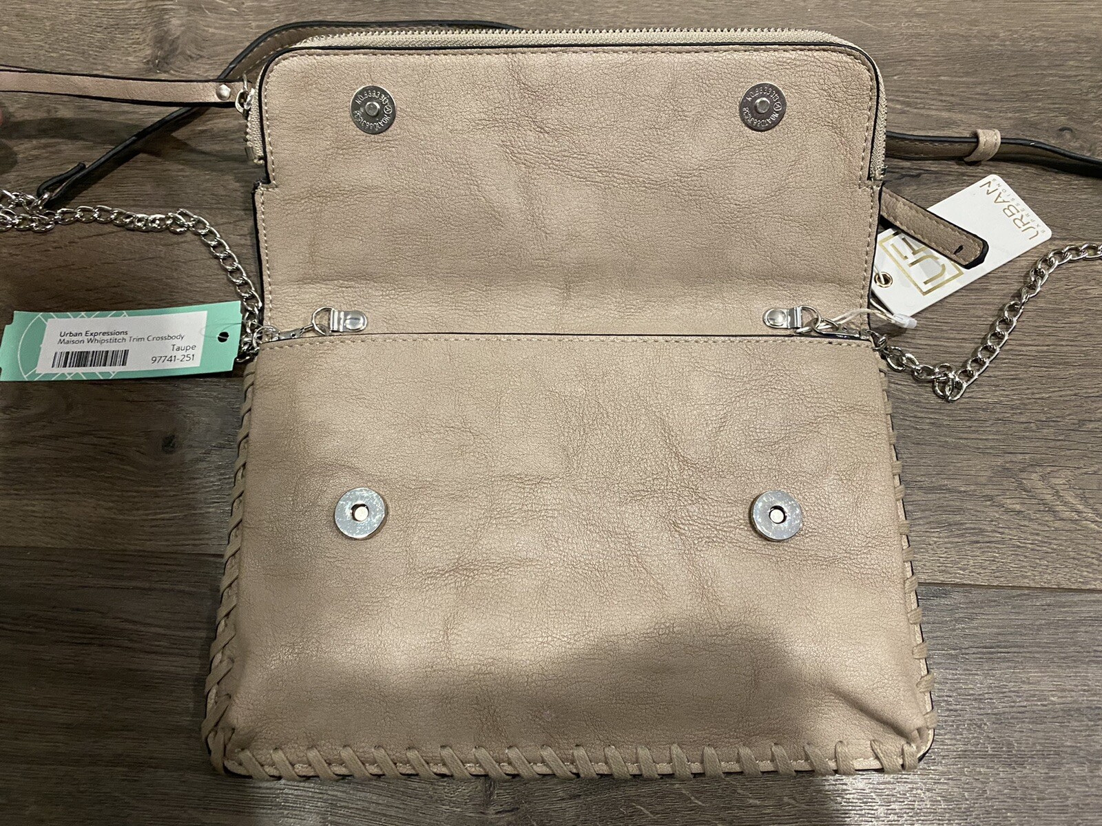 Urban Expression Madison Whipstitch Trim Crossbody Bag NWT!