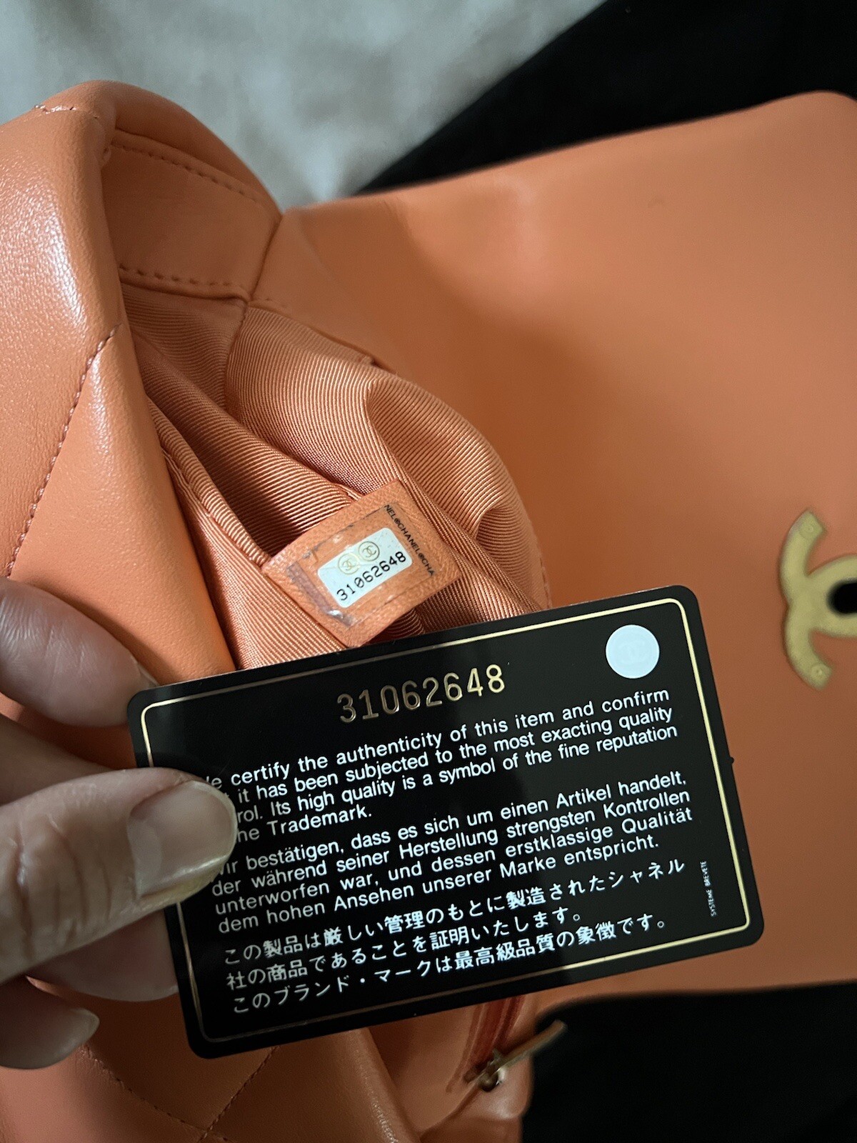 CHANEL 19 HANDBAG Lambskin, Gold-Tone, Silver-Tone&Ruthenium-Finish Metal CORAL