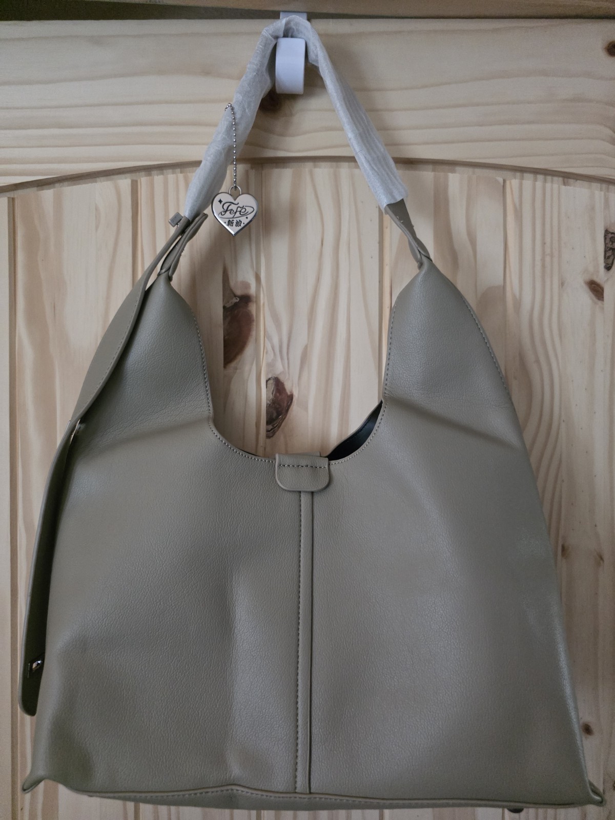 Vegan Leather Hobo Shoulder Bag