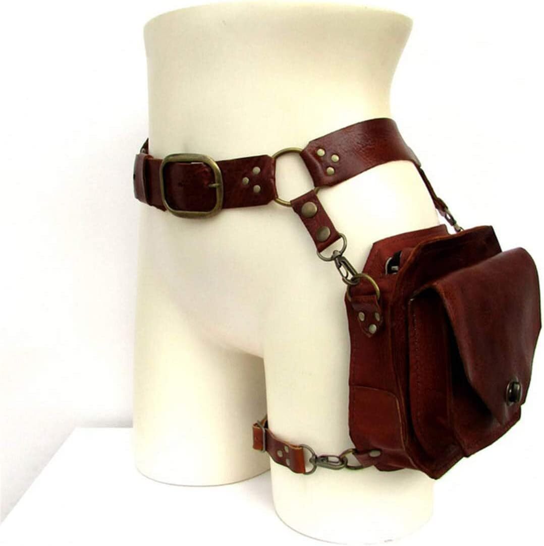 PU Waist Bag Square Hip Packs for Women’S Crossbody Medieval Belt Satchel Pouch