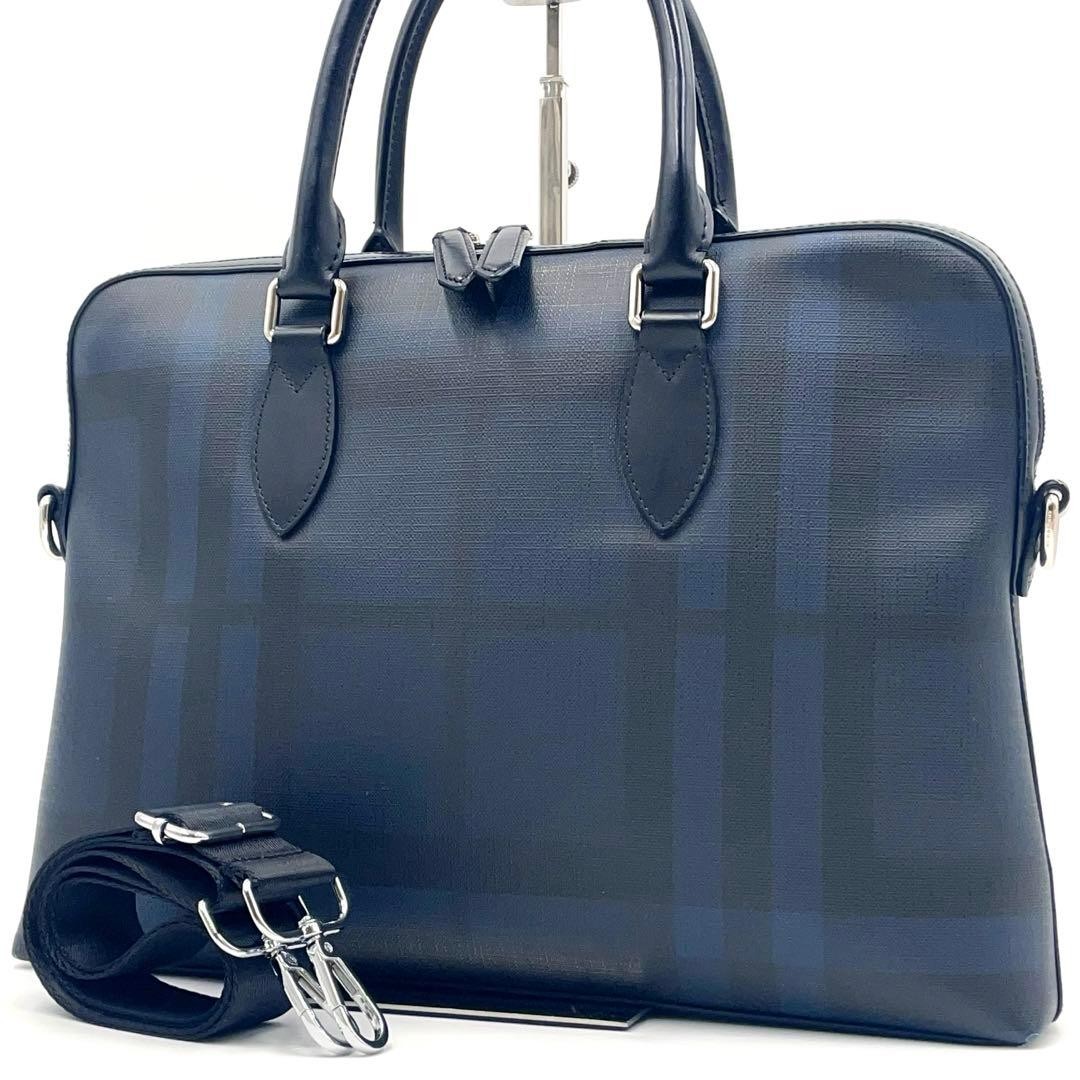 Burberry London Check 2-Way Business Bag A4 Gold Japan 075156