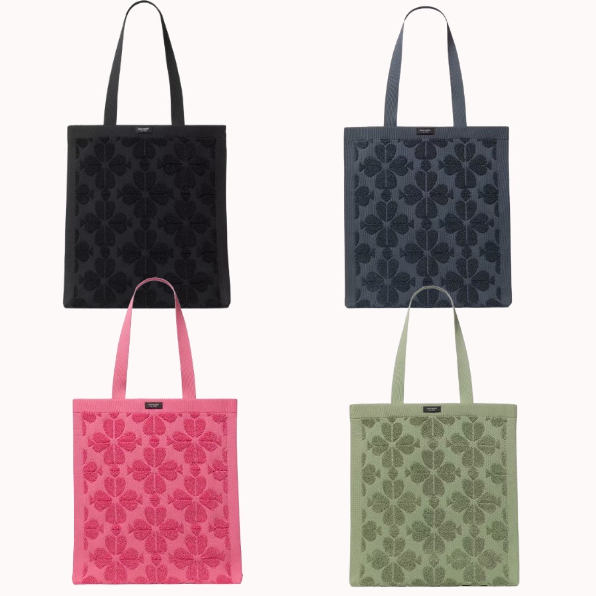 Kate Spade Brooke Black Terry Carryall Extra Large Tote Bag KL836 Purse NWT $249