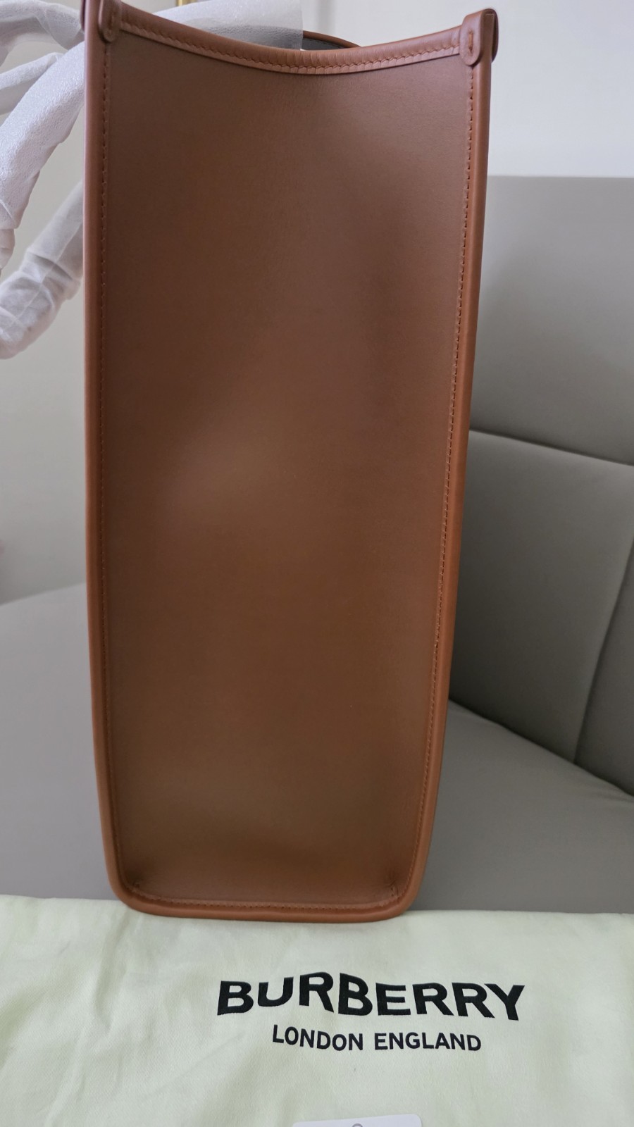 Burberry Medium Leather Book Tote Bag