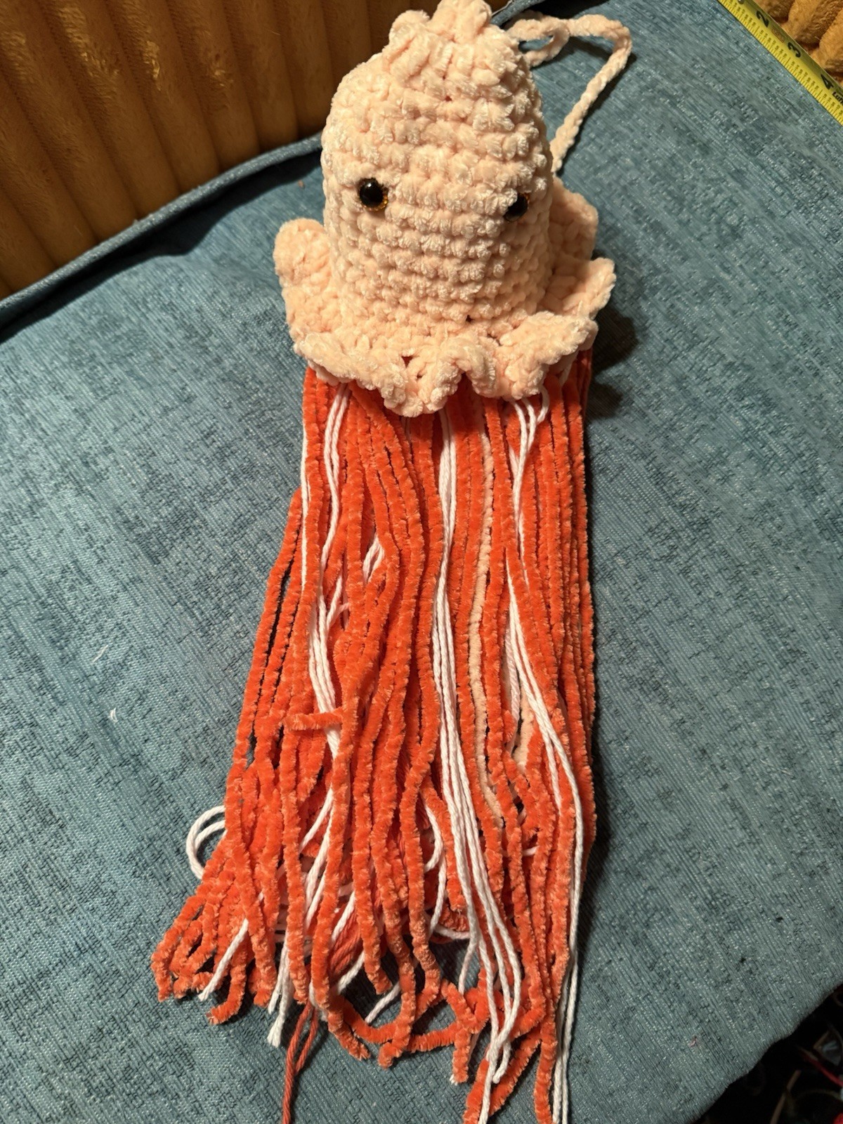 Crocheted, Handmade Jellyfish Pouch Purse