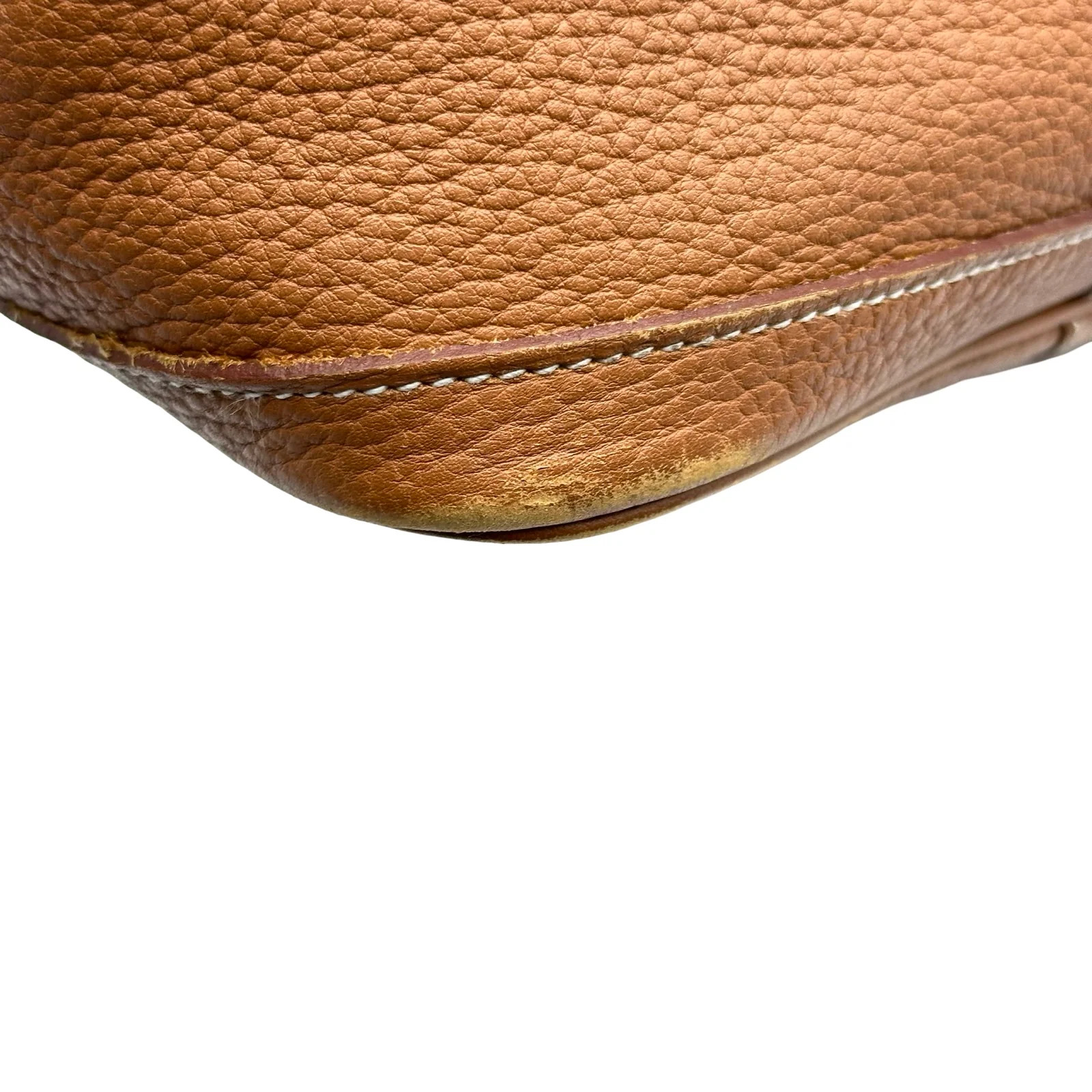 HERMES Garden Party PM Gold Negonda Leather Tote #OKB7911