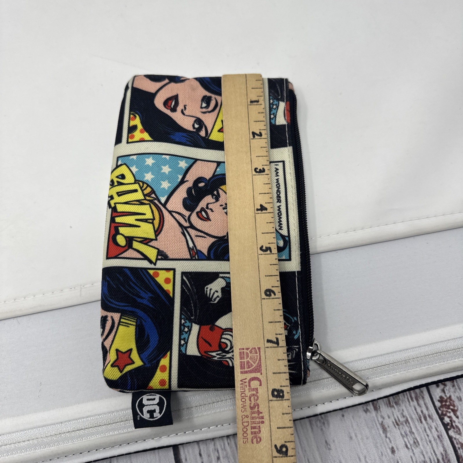 DC LOUNGEFLY WONDER WOMAN COMIC STRIP PRINT PENCIL CASE POUCH COSMETIC BAG COIN