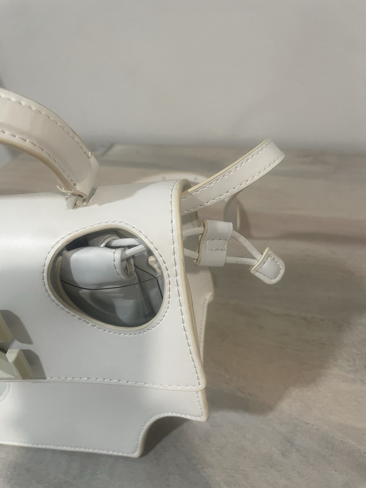 Off White Jitney 2.8 Meteor Holes Bag Leather with PVC ( Read the description)