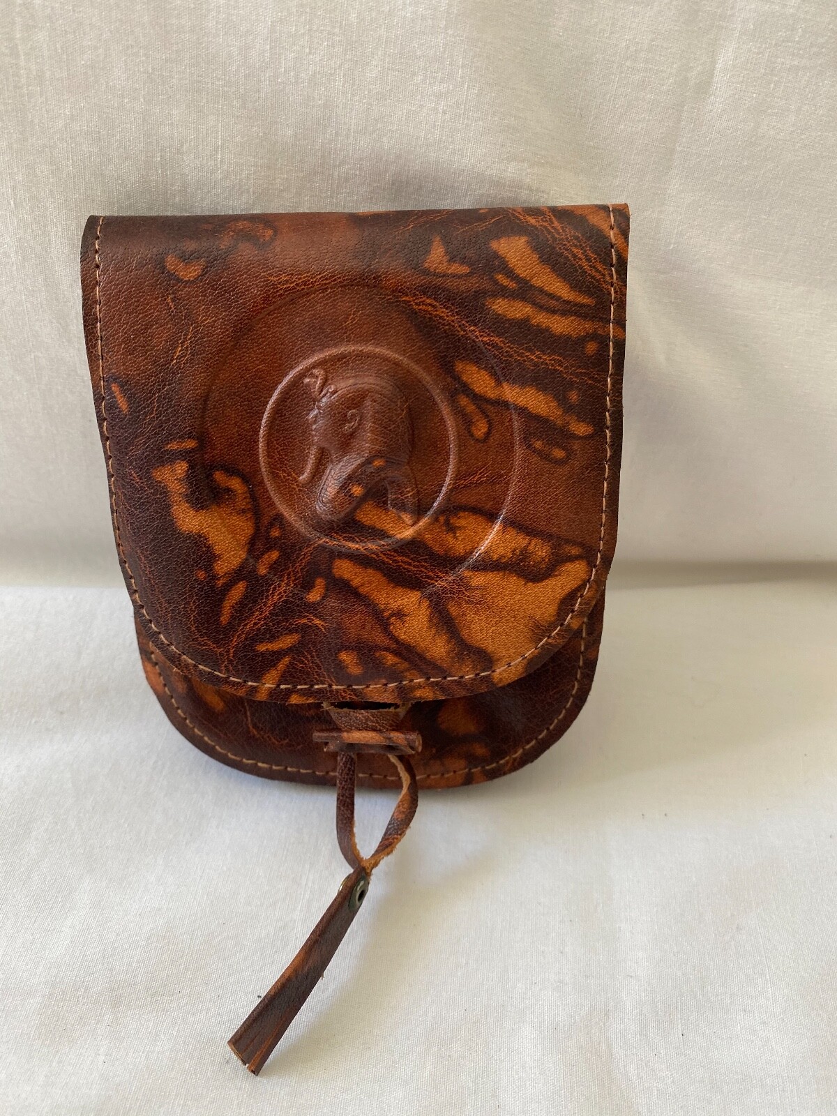 Egyptian Camel Leather Woman Girl Small Coin Money Purse King Tut 4.5″ X4″” #605