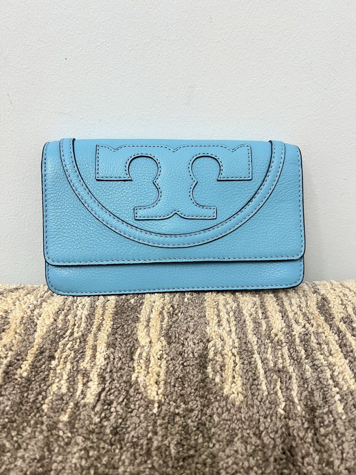 Tory Burch All-t Small Crossbody Juniper Berry Blue Bag Lleather New