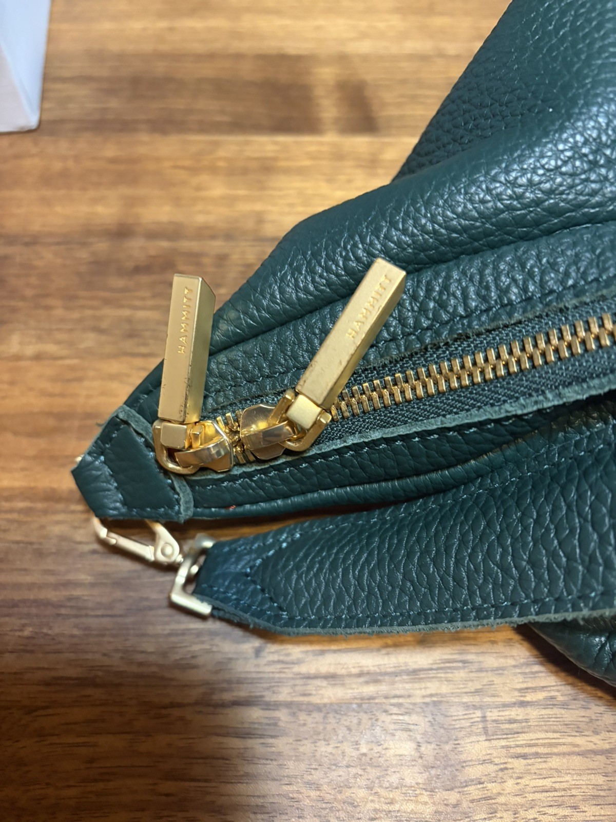 Hammitt Leather Bag – Morgan Grove Green with Brushed Gold Hardware