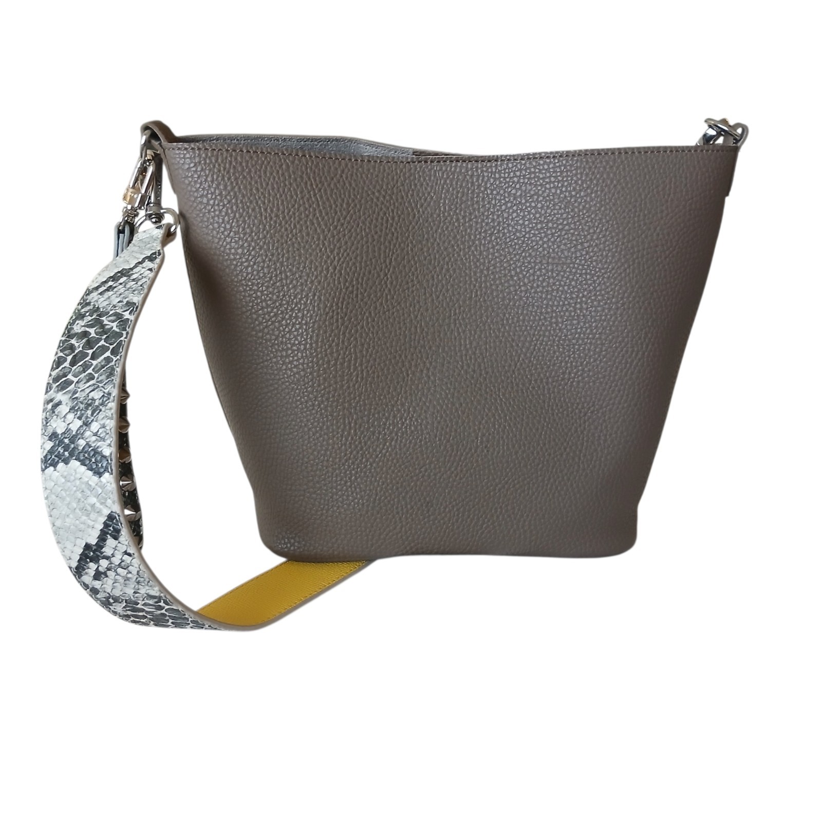 NWOT FIND KAPOOR Pingo Bucket Bag Taupe Pebbled Multi Way Minimalist Korean