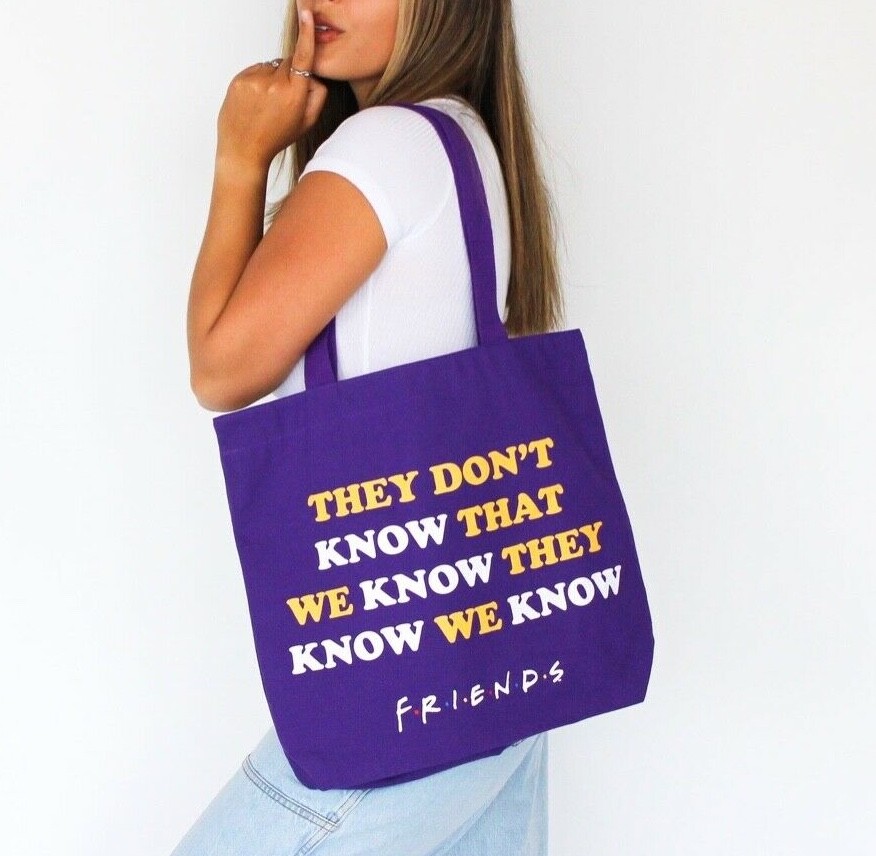 Cakeworthy x Friends THEY DONT KNOW THAT WE KNOW Phoebe Grocery Tote Bag tv show