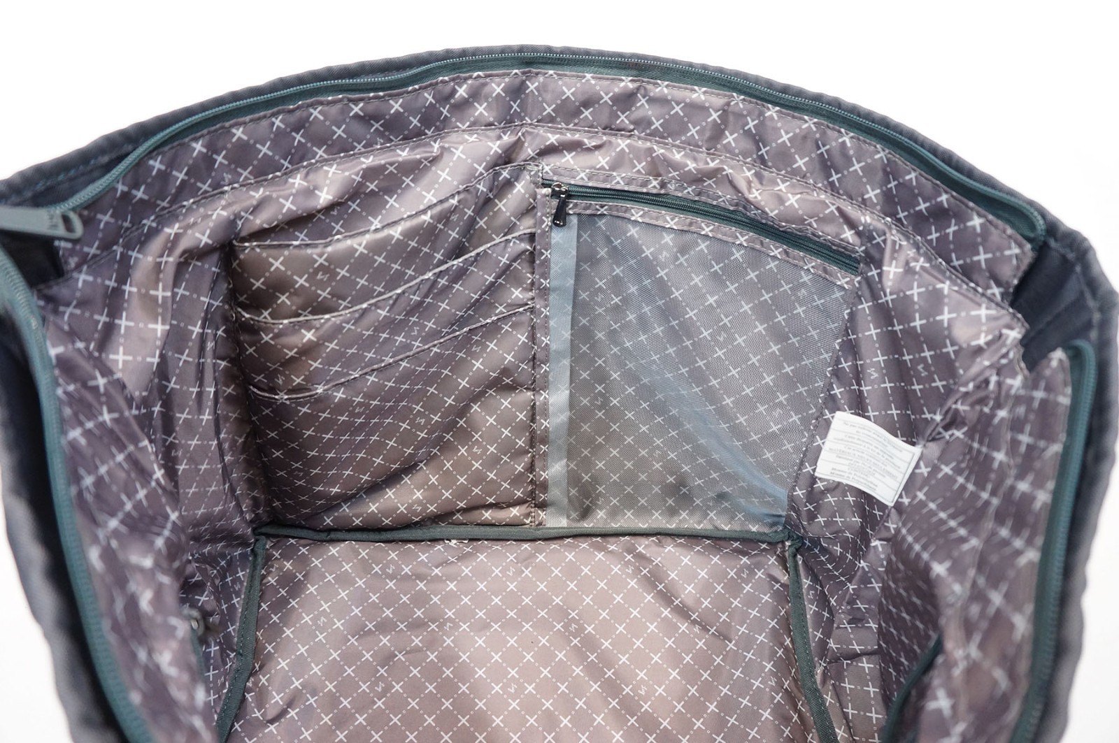 ❤️ Lug Avion Brushed Gray Travel Tote Glitter Bottom Quilted Weekender XL