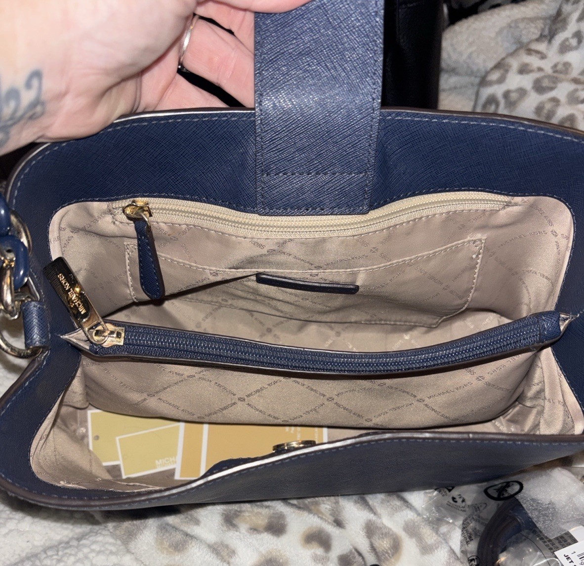 MICHAEL KORS. Sofia Large Saffiano Leather Satchel