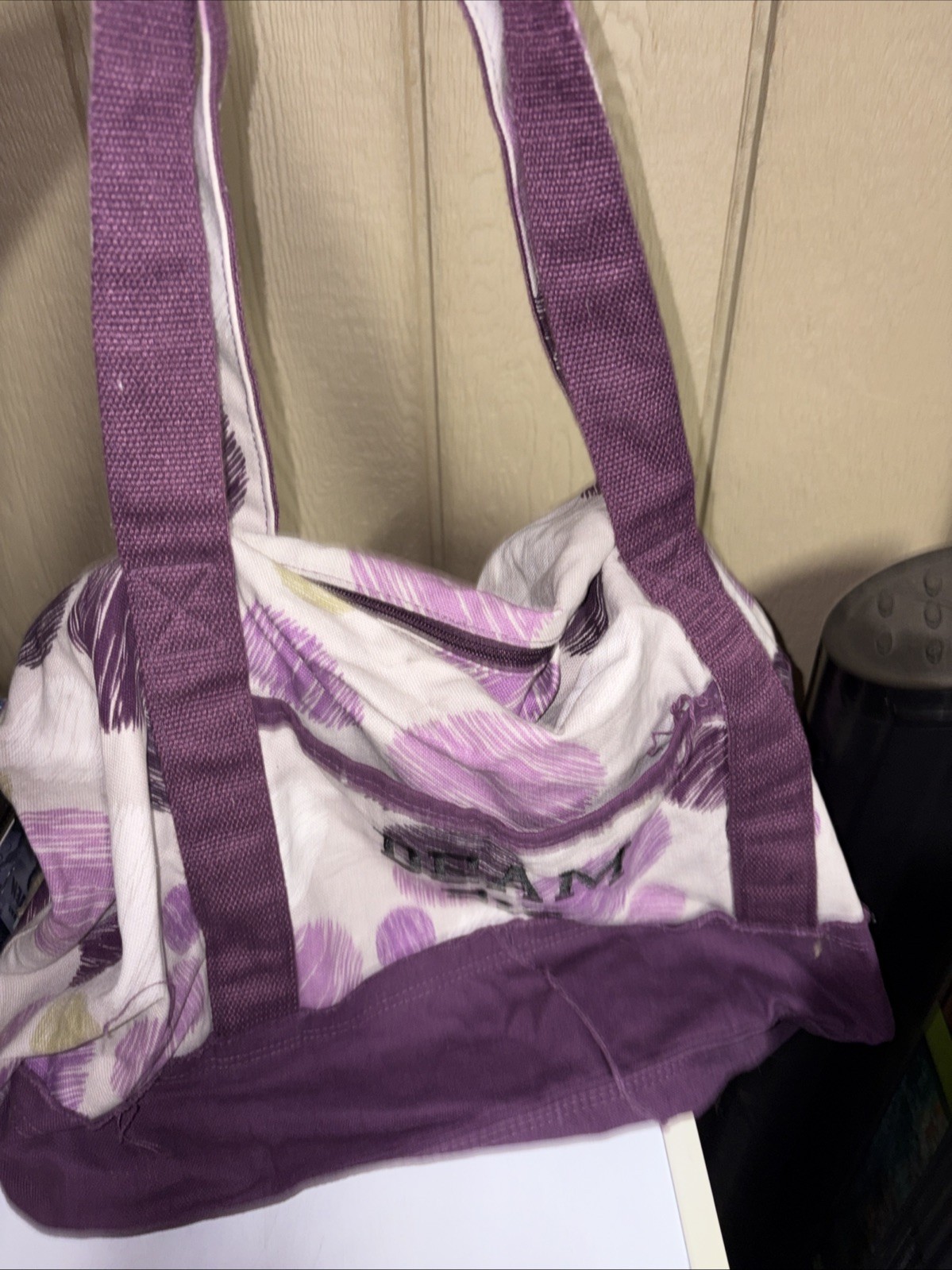Thirty One Retro Metro Weekender Bag Floral Purple Plum Awesome Blossom