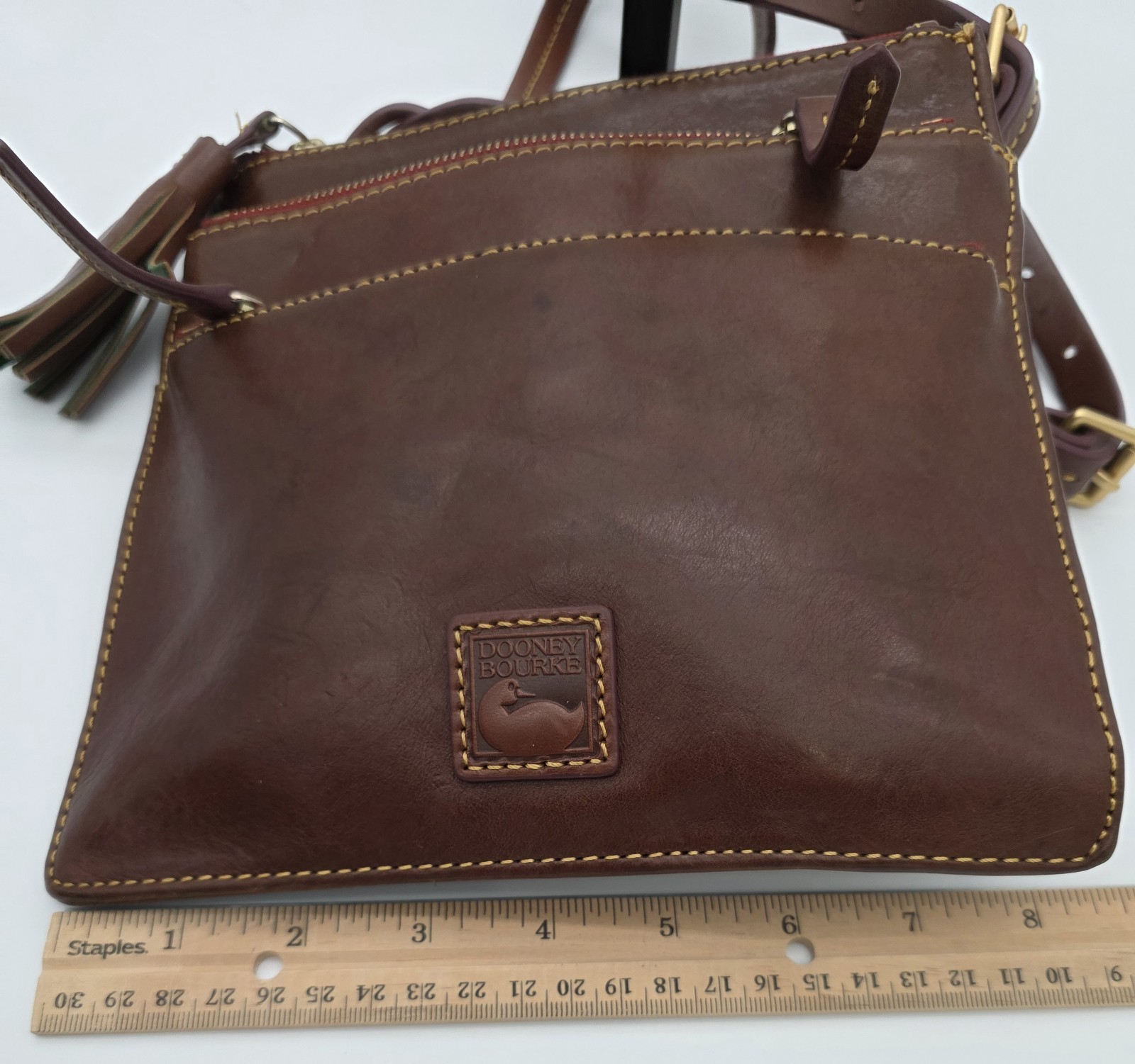 Dooney And Bourke Forentine Leather Crossbody In Chestnut Normal Darkening #0251