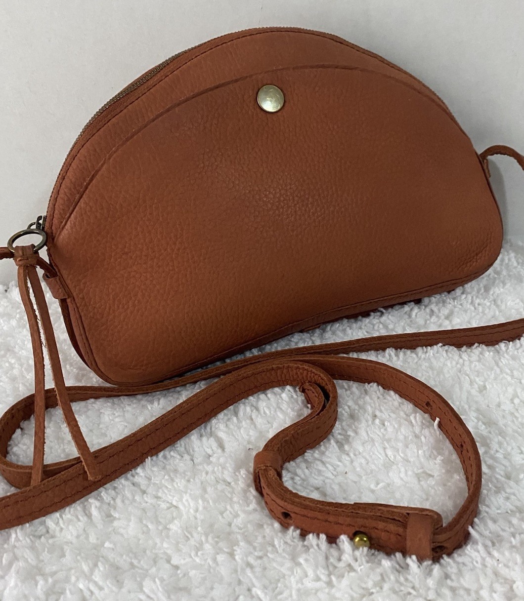 Madewell Leather Crossbody Shoulder Bag Burnt Orange