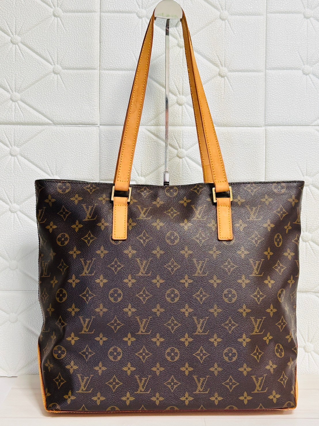 Louis Vuitton Monogram Cabas Mezzo M51151 Brown Tote Shoulder Bag LV
