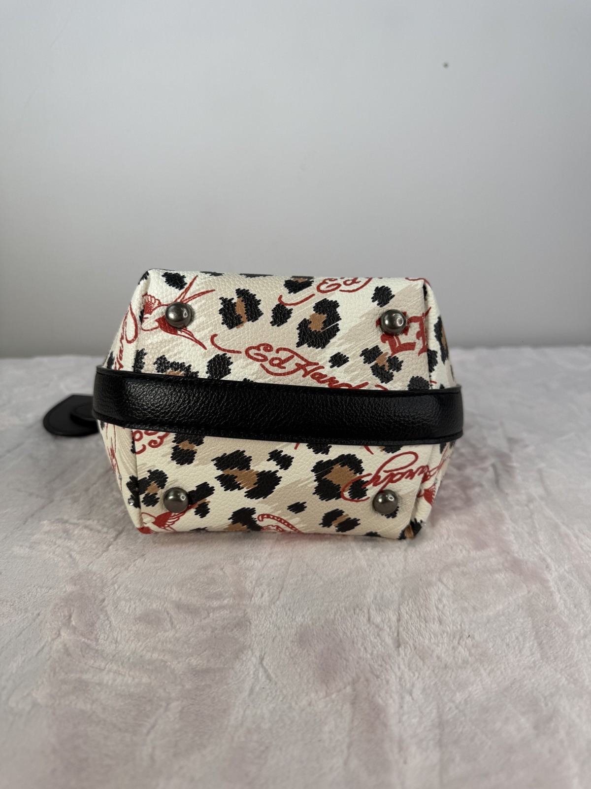 Ed Hardy Leopard Print Shoulder Bag with Charm