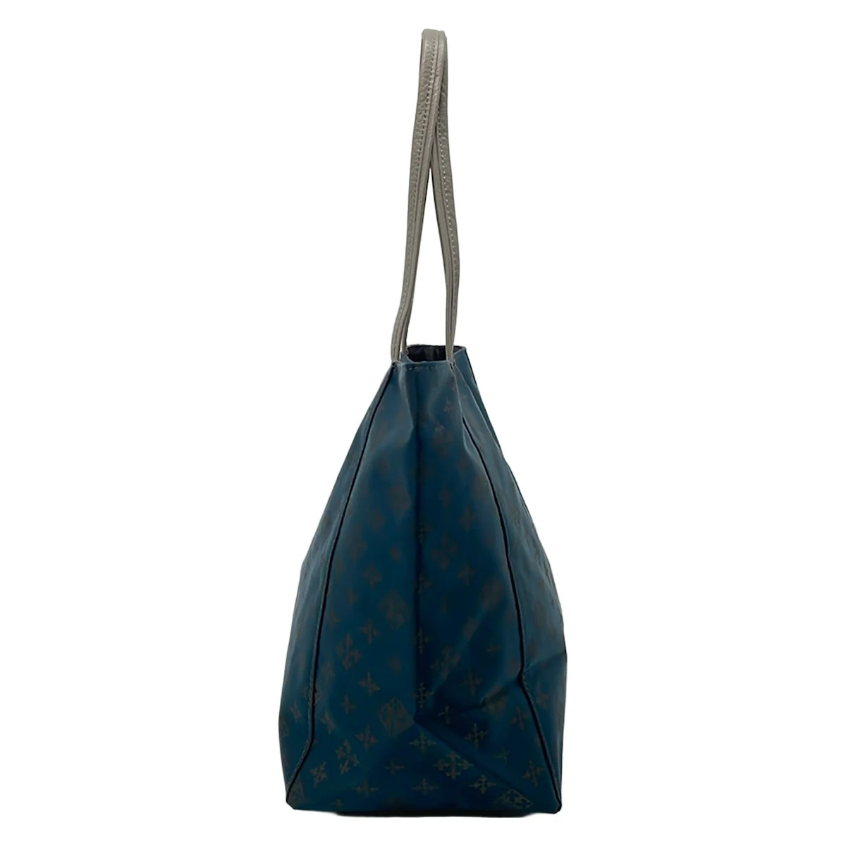 russet Blue Green Beige Gray Beige Nylon Leather Tote Bag