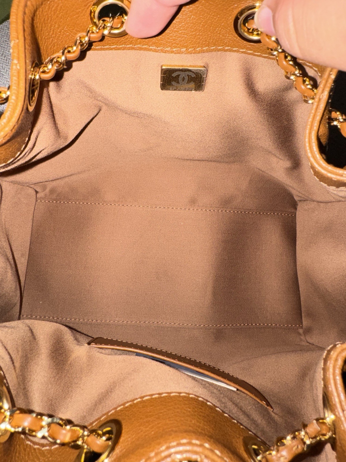 CHANEL 25 Small In The Color Camel Caviar Leather Gold Hardware Season 26A