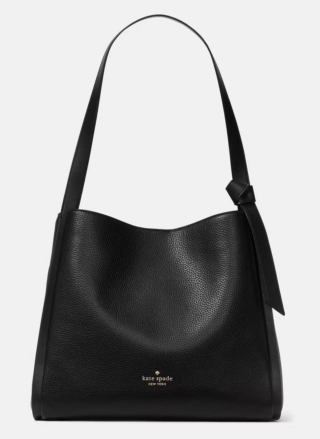 Kate Spade Knott Large Leather Carryall Shoulder Bag – Black