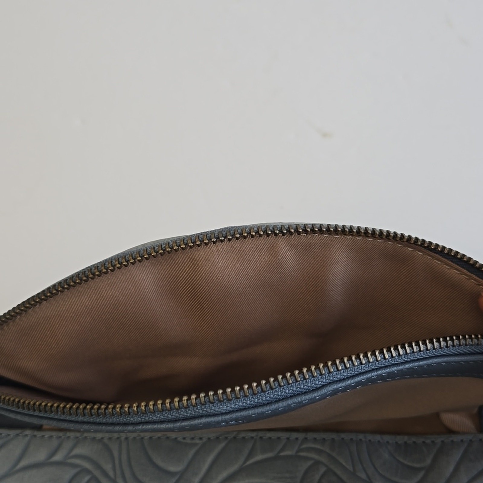 The Sak Silverlake Embossed Tooled Leather Crossbody Bag Ice Blue