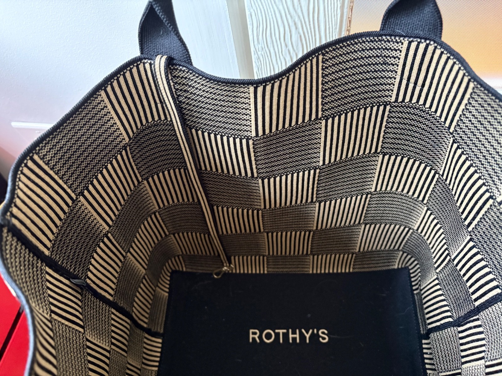 Rothy’s The Lightweight Tote, Checker Classic – EUC