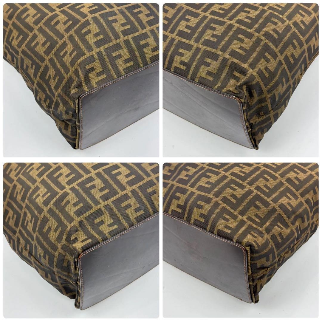 A4 Compatible FENDI Tote Bag Zucca Pattern Large Capacity 11a