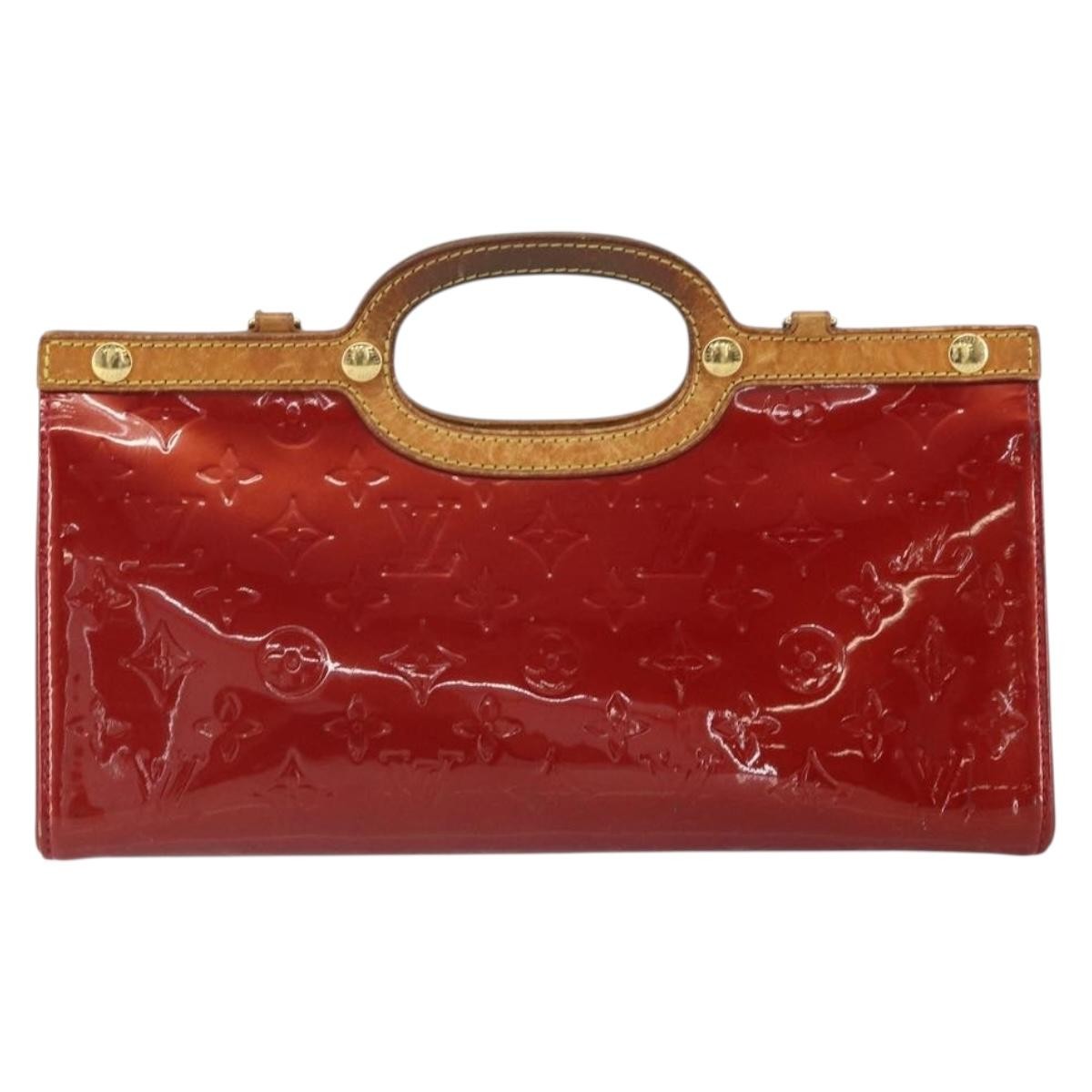 LOUIS VUITTON Vernis Roxbury Drive Bag 2way Pomme D’amour M91987 LV Auth 162085