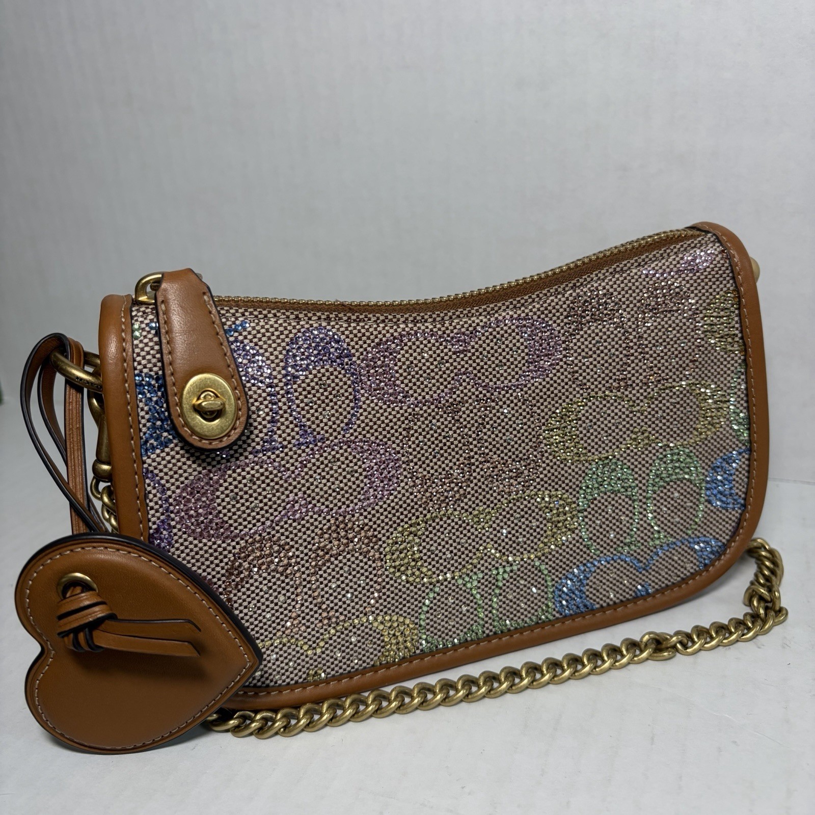 Coach Candy Crystal Swinger 20 Rainbow Coach Bag Purse Sparkle