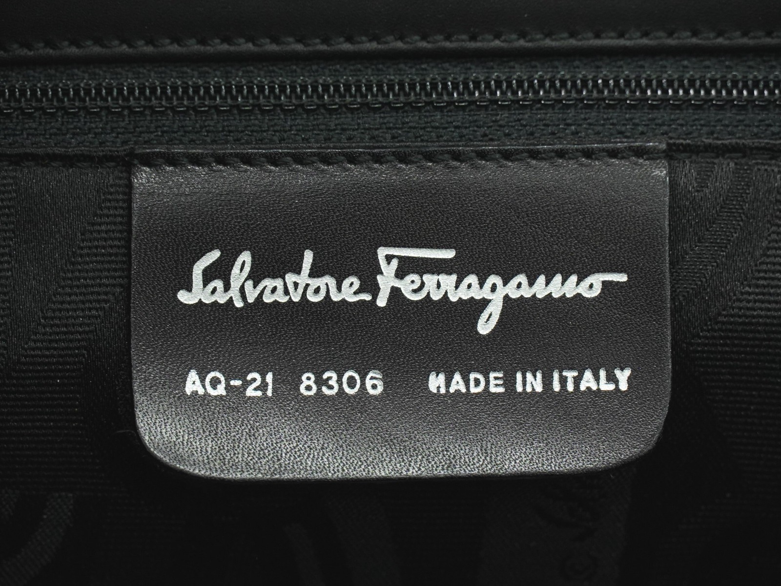 Salvatore Ferragamo Gancini Leather One Shoulder Bag Black Silver
