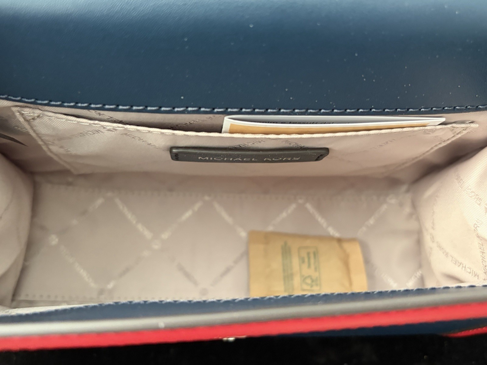 NWT Michael Kors Whitney Handbag Navy/Red #35R5SWHF6L