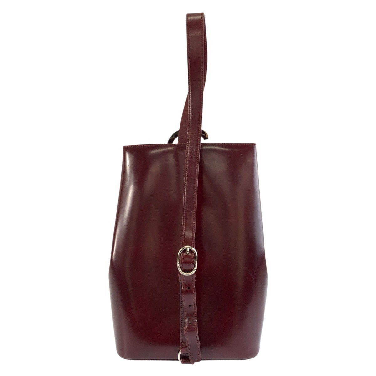 CARTIER PANTHERE Shoulder Bag Wine Red Bordeaux SilverHardware leather