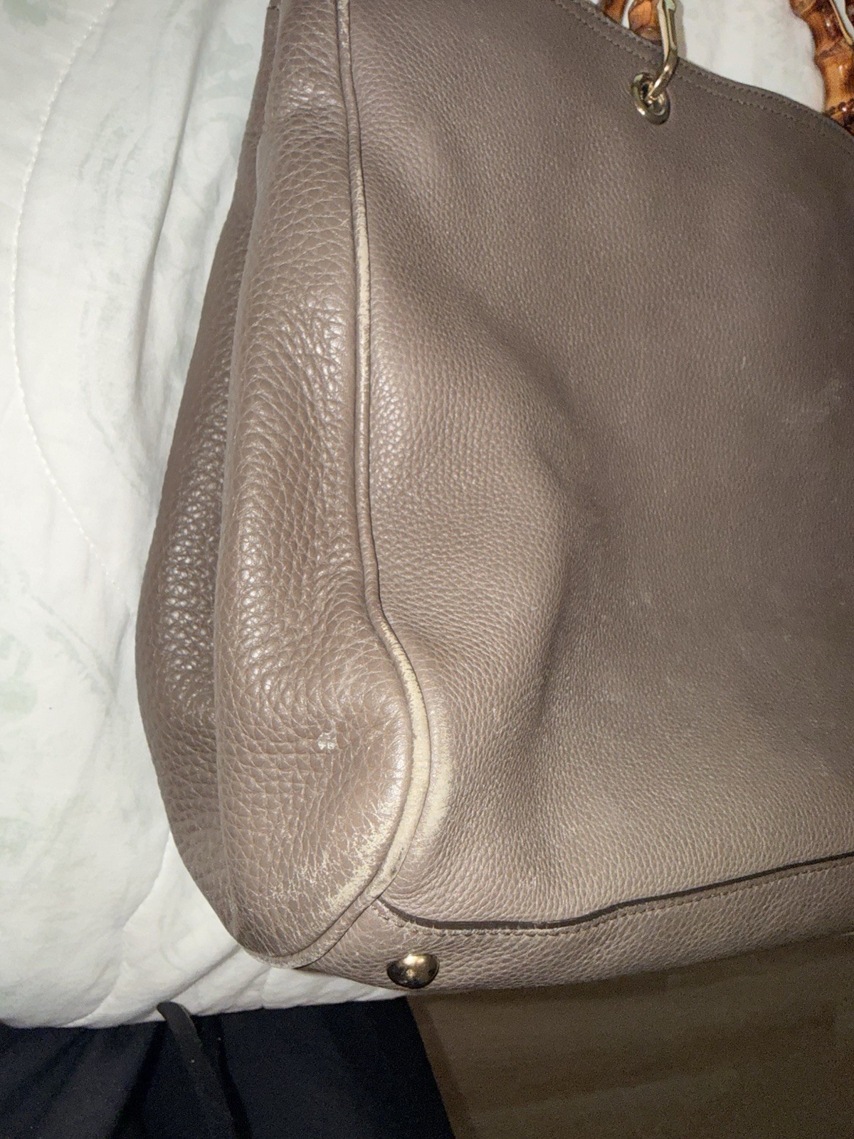 Gucci Bamboo Handle Shopper Tote Model Large Tan Purse Bag