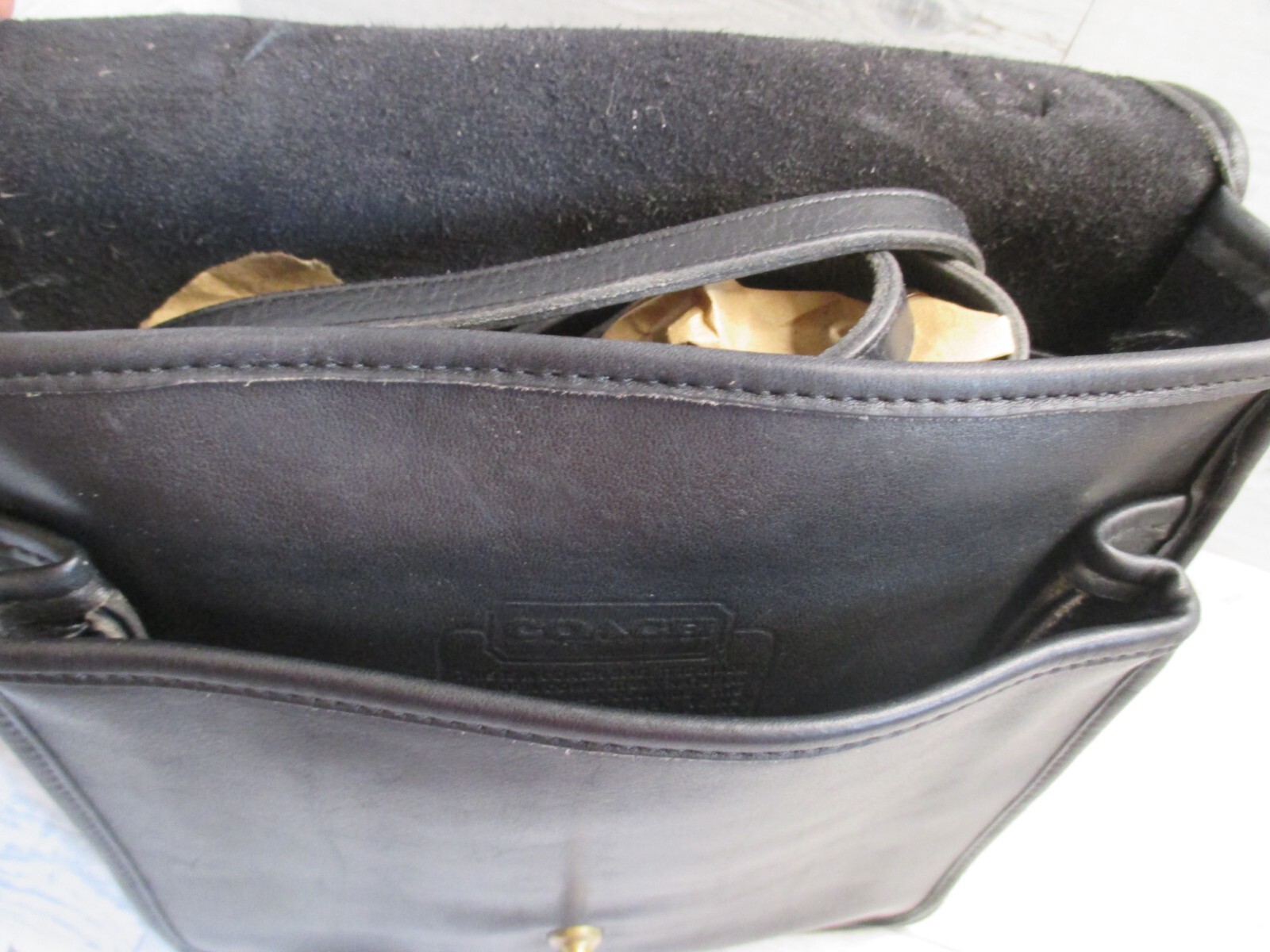 Coach Vintage Large Shoulder Pouch /Station Bag #5130 Black Leather – P/O – EVC