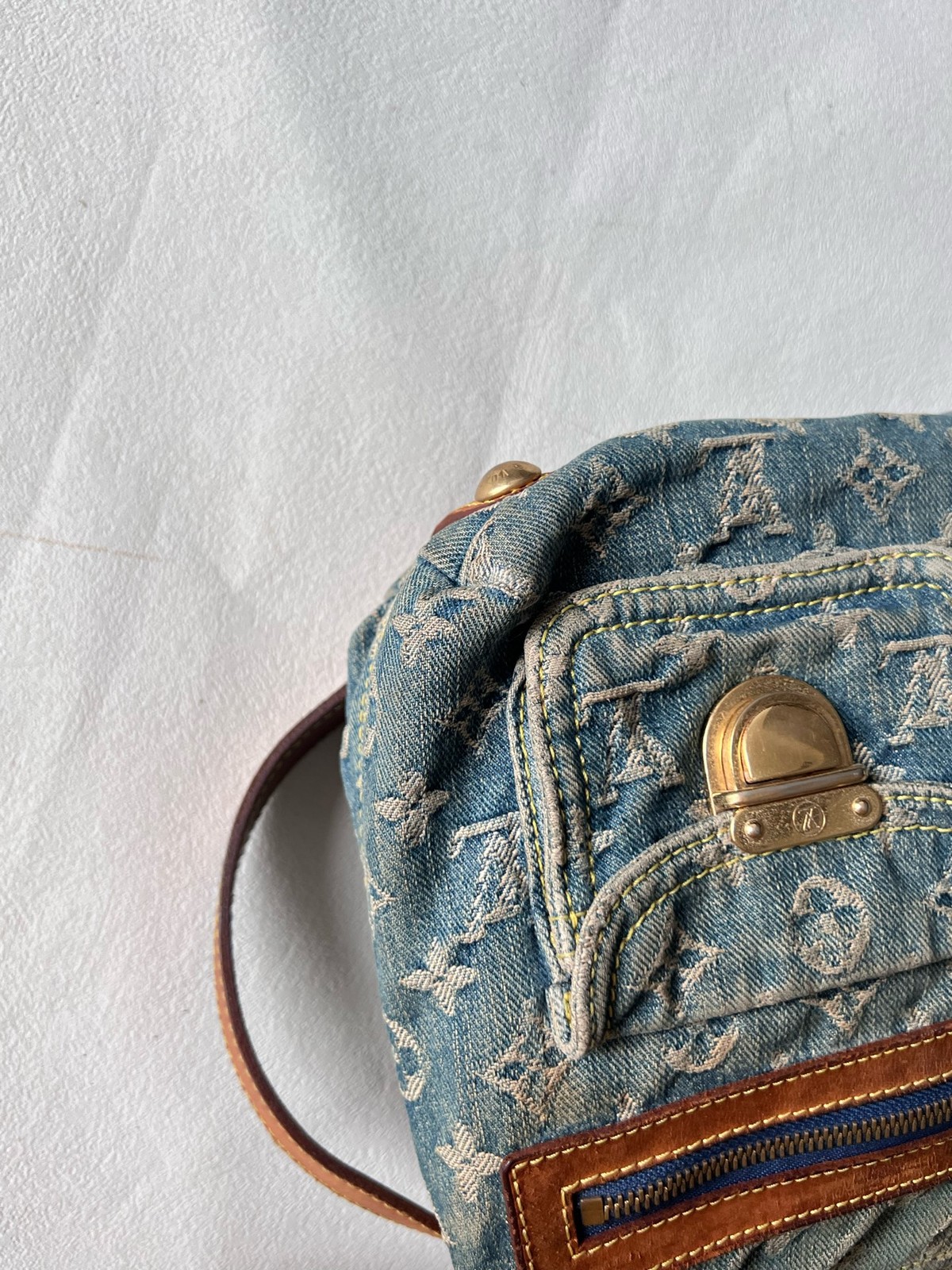 Louis Vuitton Monogram Denim Baggy Normal Blue Denim Shoulder&Crossbody Bag Duty