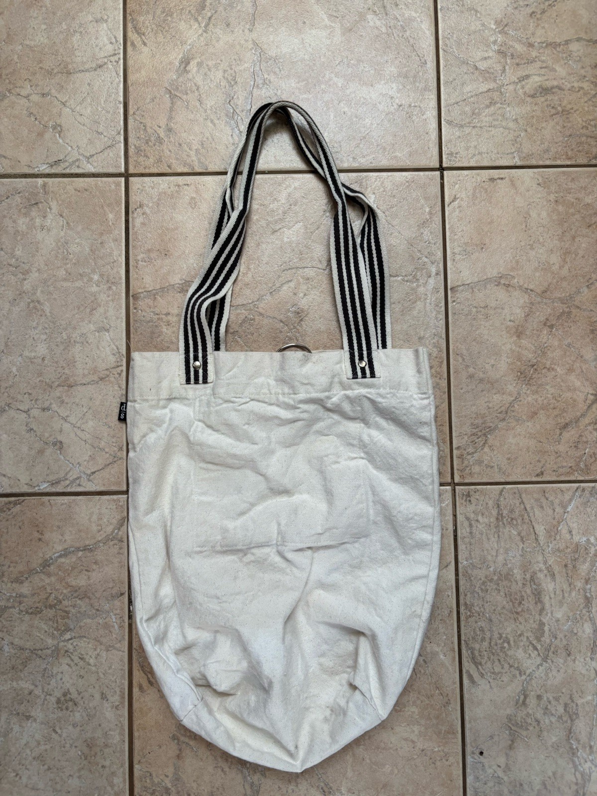 Danica Studio Mermaid Canvas Tote Bag with Double Handles, Inside Pocket