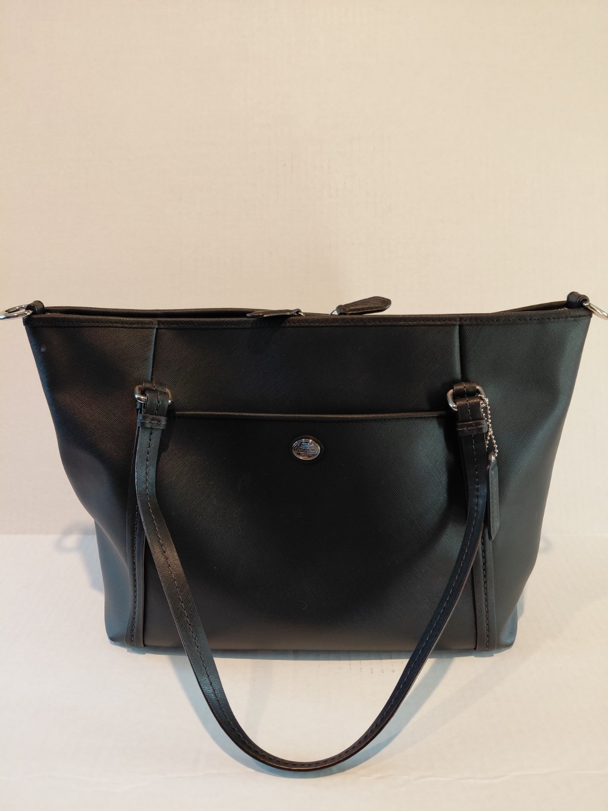 Coach Peyton Tote Bag, Black Saffiano Leather, F25667