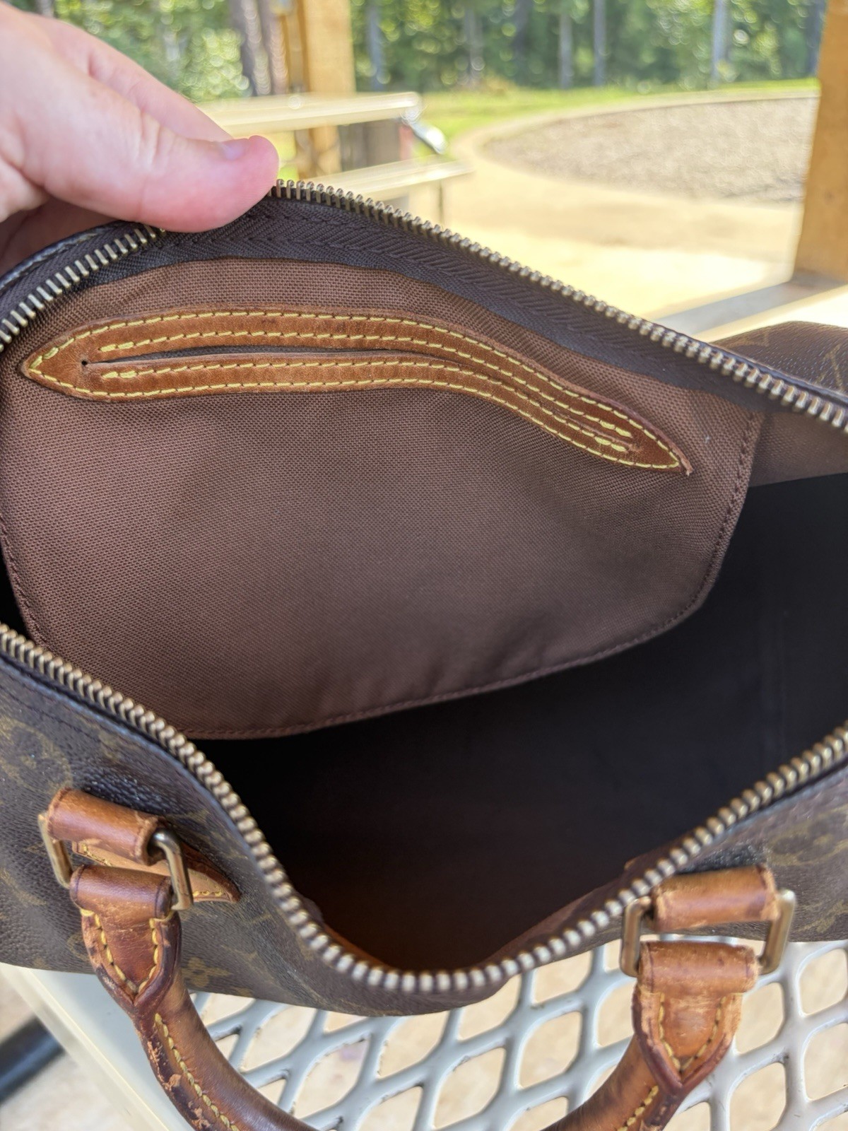 Louis Vuitton Speedy Shoulder Bag 30 Brown Canvas